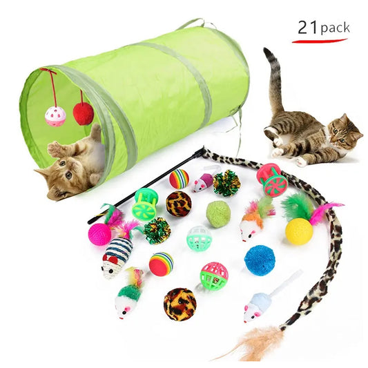 Pack 21 Juguetes Interactivos Para Gatos